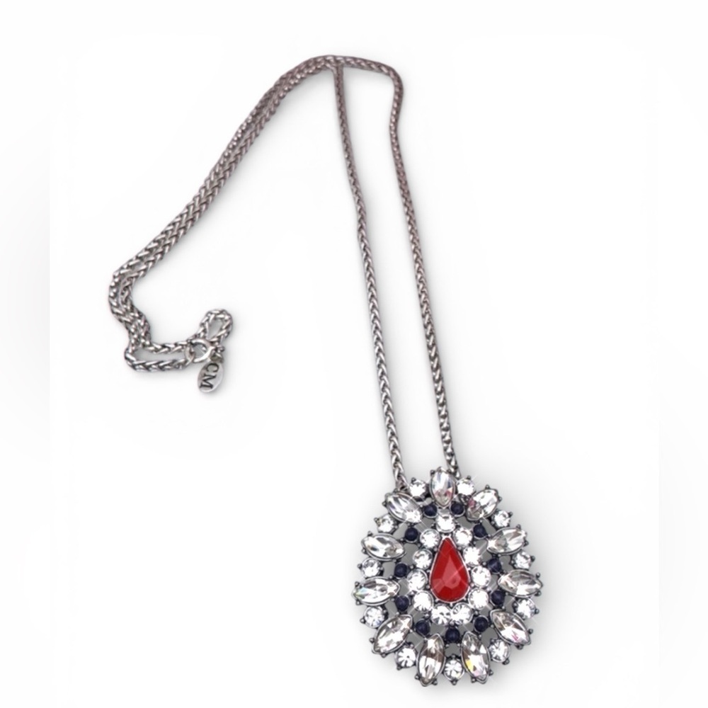 Club Monaco Crystal Pendant Statement Necklace